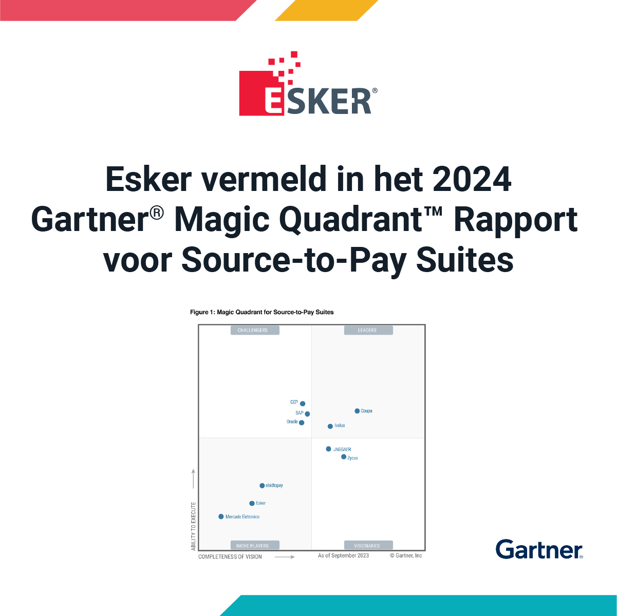 Esker Named in First-Ever Gartner® Magic Quadrant™ for Source-to-Pay Suites